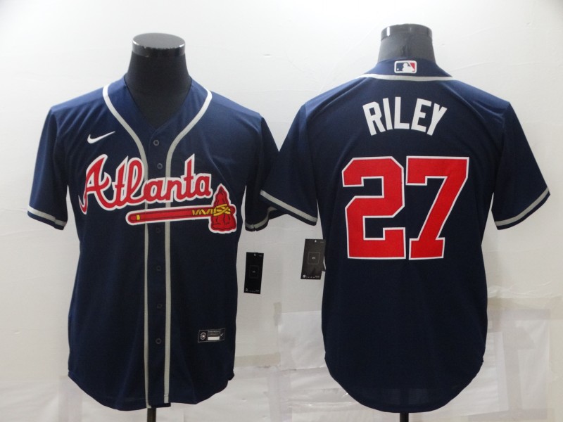 Men's Atlanta Braves Austin Riley #27 Navy Jersey